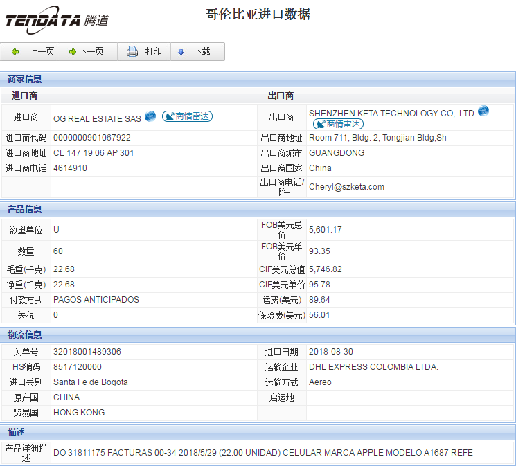 海关数据,进出口数据,进口数据,dcbox小金库,贸易,哥伦比亚